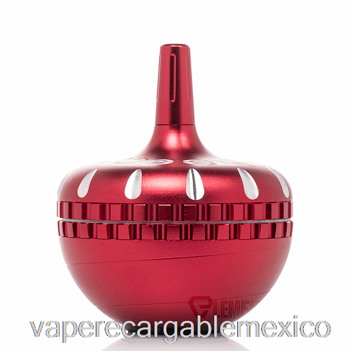 Vape Recargable Cheech Glass 4 Partes Spinner Grinder Rojo